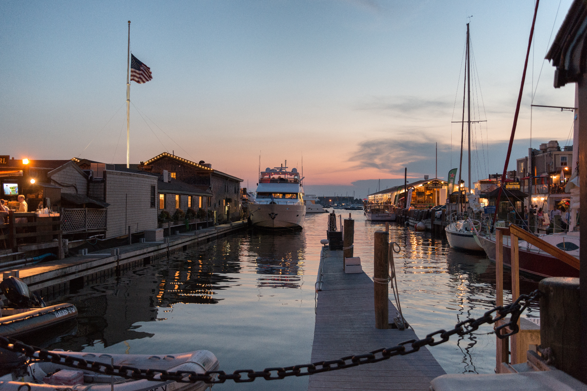 Newport cliffs at sunset